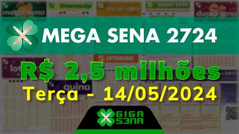 resultado mega sena 2724 giga sena